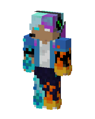 Fire Ice Hoodie skin, 3D preview