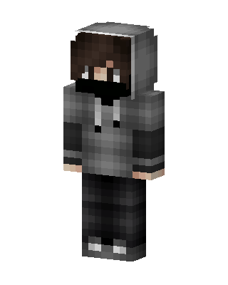 Gray Hoodie Boy Minecraft skin