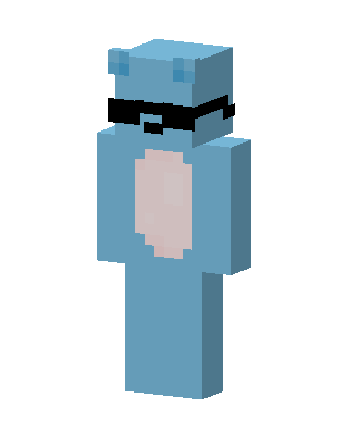 Cool Blue Hippo Minecraft skin