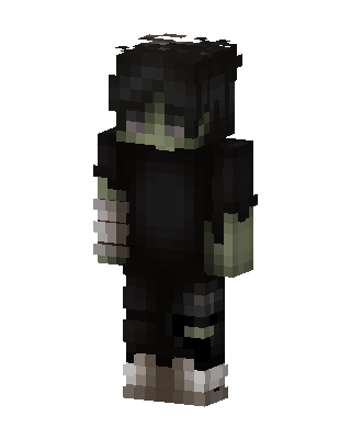 Zombie Hoodie skin, 3D preview