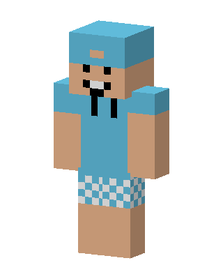Blue Player Boy skin, 3D preview