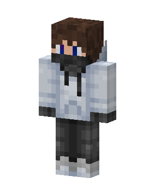 Masked Hoodie Boy skin, 3D preview