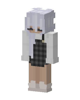 Plaid Dress Girl skin, 3D preview