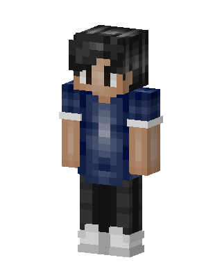 Blue Flannel Boy skin, 3D preview