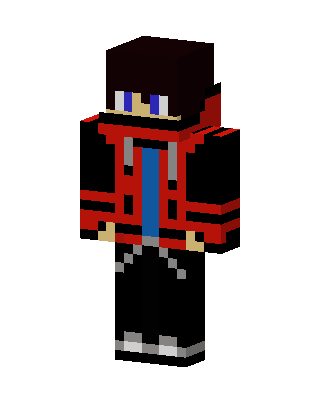 Red Hoodie Guy skin, 3D preview