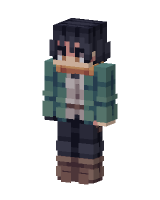 Teal Jacket Wanderer skin, 3D preview