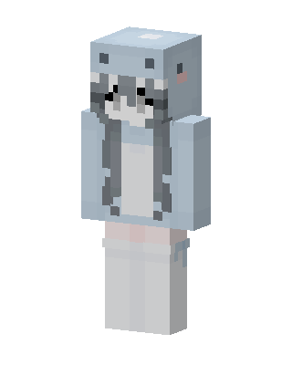 Gray Animal Girl skin, 3D preview