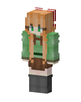Green Player Girl skin, 3D preview