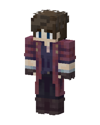 Crimson Coat Wanderer Minecraft skin
