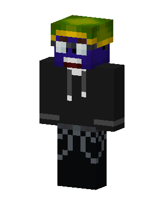 Blue Hoodie Guy skin, 3D preview