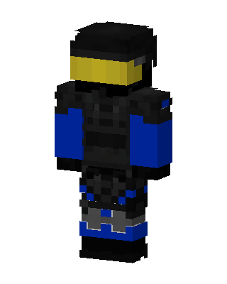 Blue Tactical Soldier skin, 3D preview