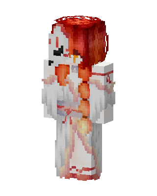 White Angel Girl skin, 3D preview