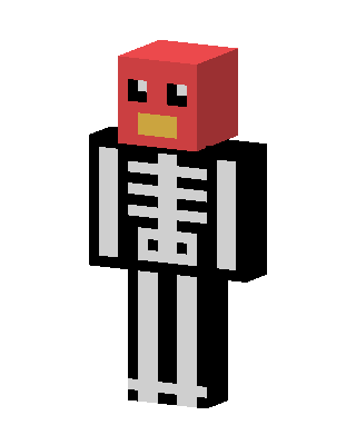 Skeleton Penguin skin, 3D preview