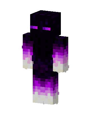 Purple Flame Enderman skin, 3D preview