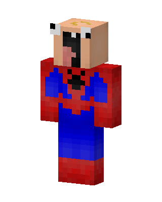 Derp Spider-Man skin, 3D preview