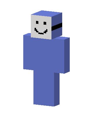 Blue Mob Boy skin, 3D preview