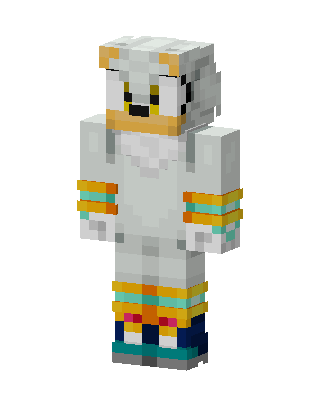 Silver The Hedgehog skin, 3D preview
