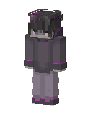 Gray Emo Girl skin, 3D preview