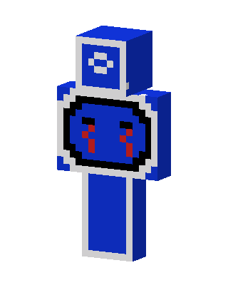 Blue Masked Robot skin, 3D preview