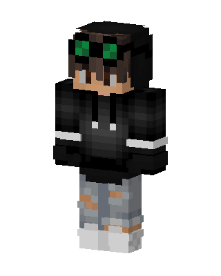 Goggles Hoodie Boy skin, 3D preview