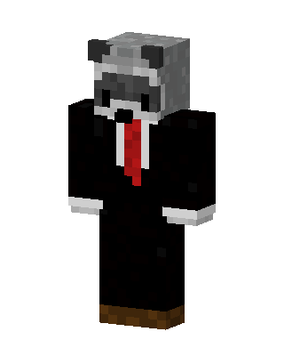 Raccoon In Suit skin, 3D preview