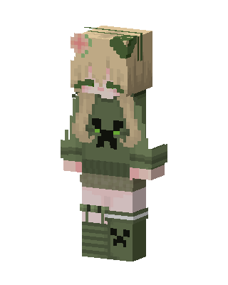 Creeper Girl Minecraft creeper skin