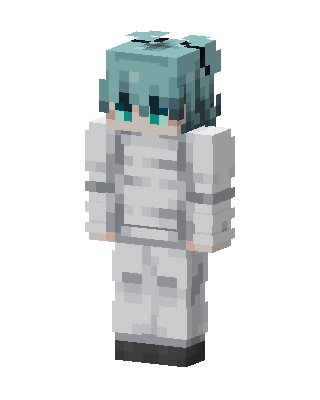 Teal Hair Lab skin, 3D preview
