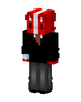 Red Axolotl Suit skin, 3D preview