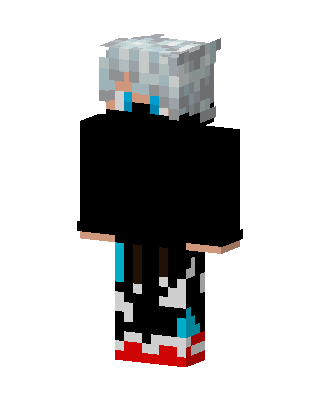 Silver Hoodie Boy skin, 3D preview