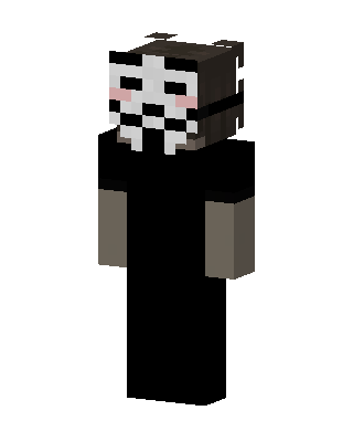Black Masked Emo Minecraft goth skin