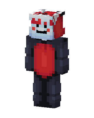 Red Mask Jester skin, 3D preview