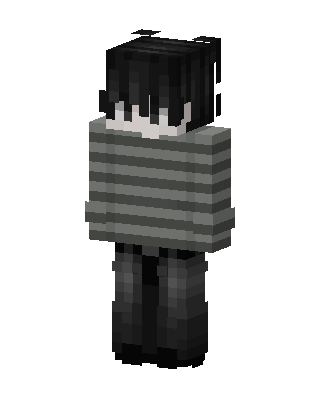 Gray Emo Boy Minecraft goth skin