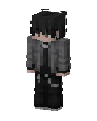 Shadow Hoodie Boy skin, 3D preview
