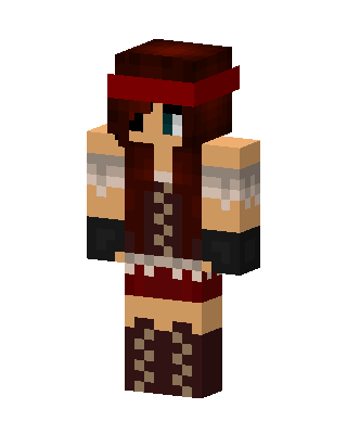 Brown Ninja Girl skin, 3D preview