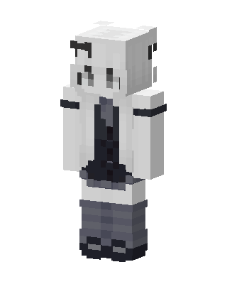Monochrome Maid skin, 3D preview