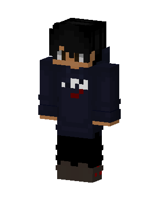 Navy Hoodie Boy skin, 3D preview