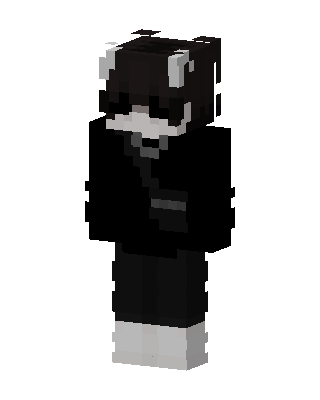 Panda Hoodie Boy skin, 3D preview