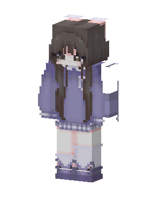 Lavender Bunny Minecraft cat girl skin
