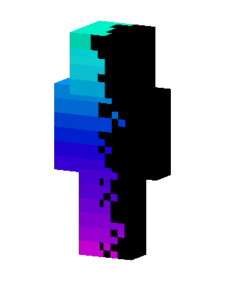 Neon Gradient Split skin, 3D preview