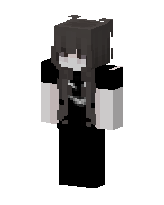 Black Emo Girl Minecraft goth skin
