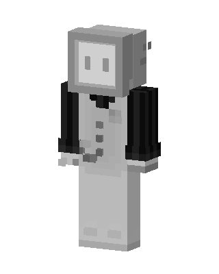 Monochrome TV Head skin, 3D preview
