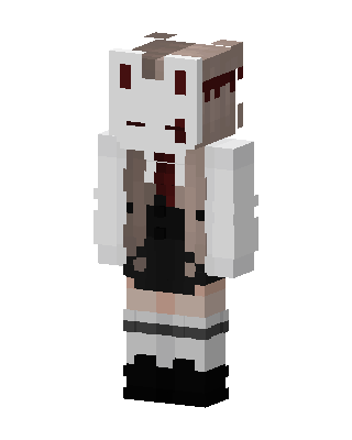 White Student Girl skin, 3D preview
