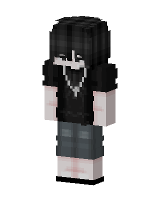 Emo Hoodie Boy skin, 3D preview