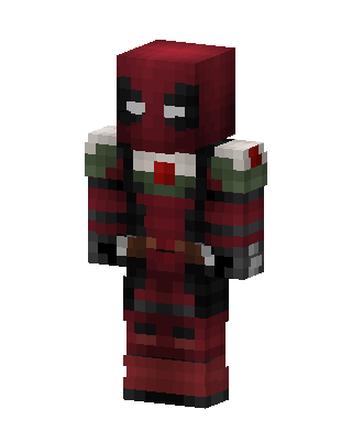 Red Masked Hero Boy skin, 3D preview