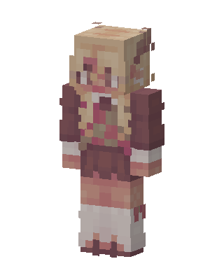 Strawberry Bakery Girl skin, 3D preview