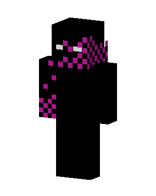 Magenta Enderman skin, 3D preview
