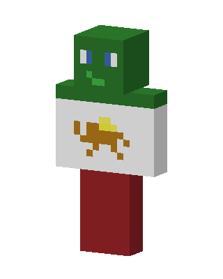 Green Lion Shirt skin, 3D preview