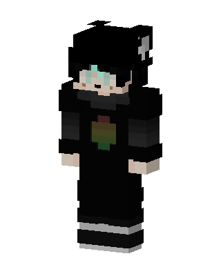 Shadow Cat Hoodie skin, 3D preview