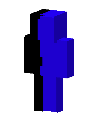 Blue Black Split skin, 3D preview
