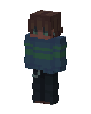 Striped Sweater Kid skin, 3D preview